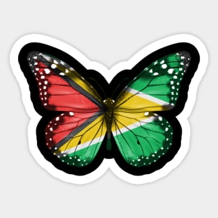 Guyanese Flag  Butterfly - Gift for Guyanese From Guyana Sticker